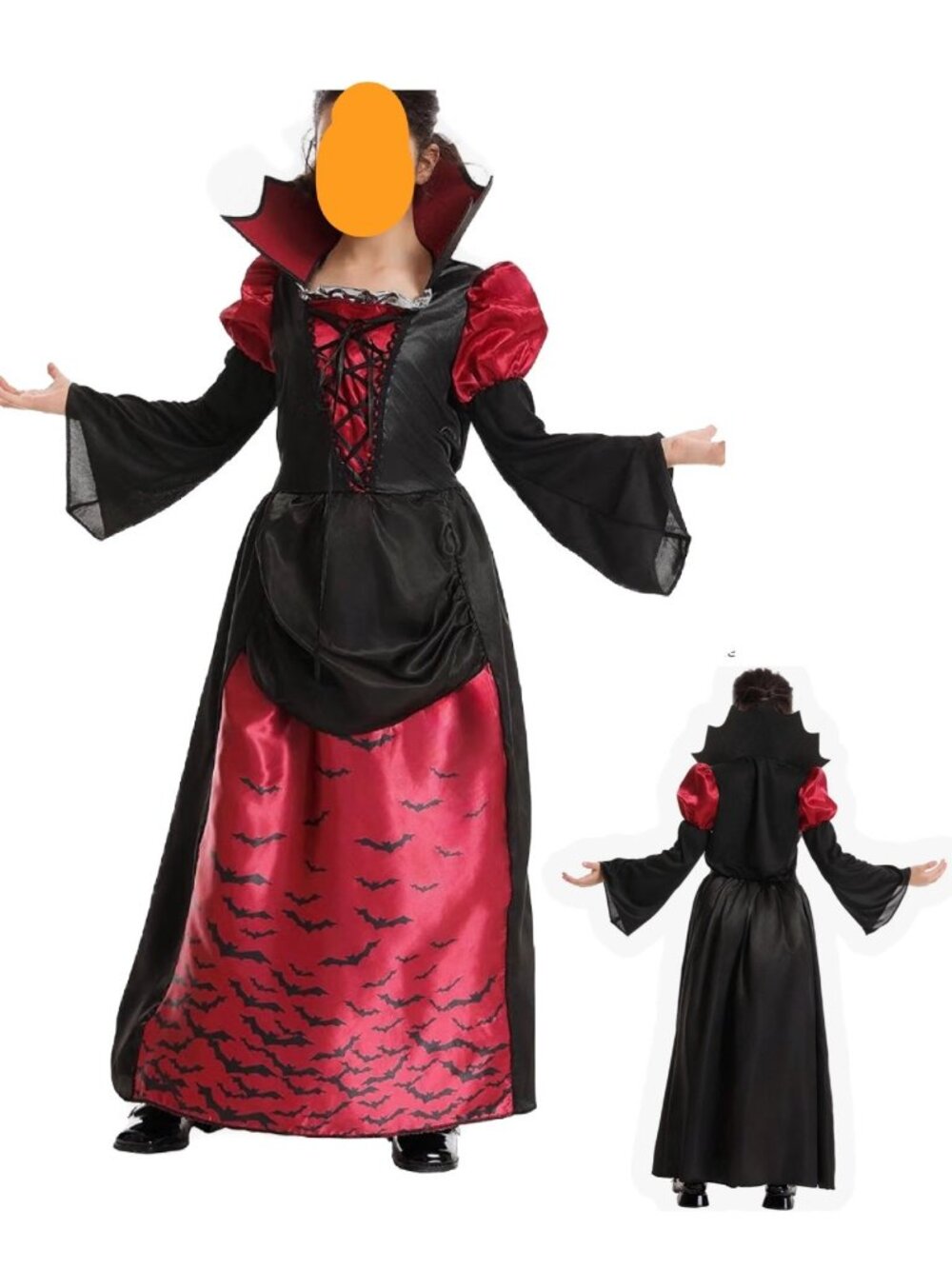 Gothic Victorian Vampire Halloween Costume Dress Girl Size 9-10 Yrs